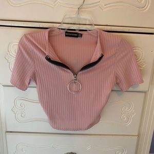 Pretty Little Thing ribbed shirt